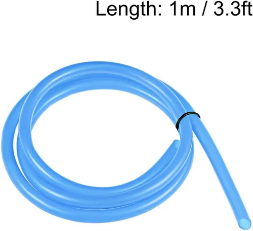 Vista 3 de uxcell Tubo de silicona, 1/4 pulgadas de diámetro interior x 5/16 pulgadas de diámetro exterior de 3.3 pies (3.3 ft) tubo de goma de silicona Azul