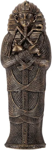 Vista 3 de Pacific Giftware Figura coleccionable de artefacto egipcio antiguo TUT, sarcófago con inserto de momia, 5.5 pulgadas de largo