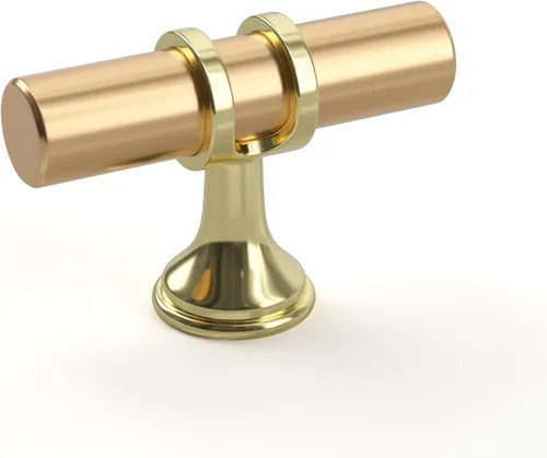 Vista 16 de goldenwarm Paquete de 5 pomos negros para gabinete, pomos de barra en T y tiradores de cajón para herrajes de armario, muebles de dormitorio