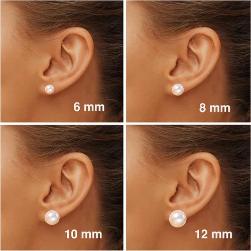 Vista 6 de Aretes de tuerca chapados en oro de 18 quilates de plata de ley 925, hipoalergénicos para orejas sensibles