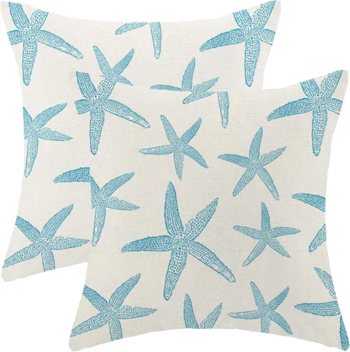 Vista 16 de Fundas de Almohada de Antílope 16x16 Paquete de 2, Fundas de Almohada Decorativas con Estampado de Piel de Animal Azul Marino, Fundas de Almohada