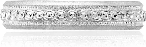 Vista 5 de IceCarats 14K Solid White Gold 3.75mm Plain Wedding Band Ring