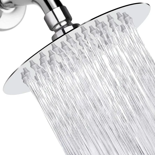Vista 13 de NearMoon Cabezal de ducha de lluvia, diseño ultrafino - aumento de presión, experiencia impresionante, cabezal de lluvia de acero inoxidable de alto