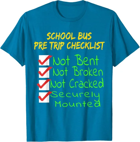 Vista 8 de Camiseta de camionero para conductor de autobús escolar CDL, Negro, S