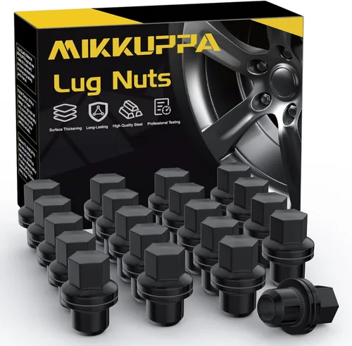 Vista 27 de MIKKUPPA 20 tuercas de llanta OEM 9/16-18, repuesto para Dodge Dakota 2006-2010, Durango 2004-2009, ruedas Ram 1500 Factory 2002-2010, asiento negro
