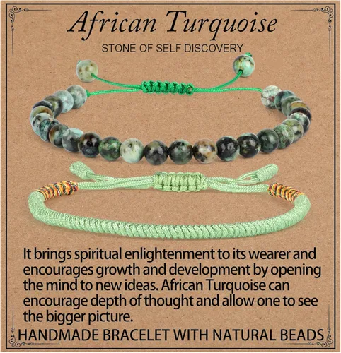 Vista 74 de LPBeads Pulsera de piedra natural hecha a mano de tamaño ajustable