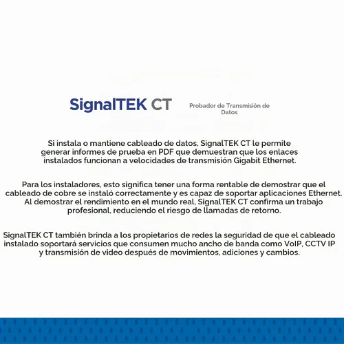Vista 6 de TREND Networks R156006 SignalTEK CT con pantalla táctil Kit de comprobador de transmisión de red y Ethernet Solucionar problemas de cableado