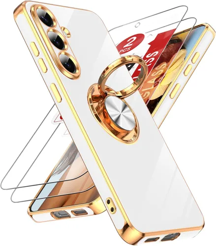 Vista 92 de LeYi Funda para iPhone XR: con Protector de Pantalla de Vidrio Templado [Paquete de 2] Soporte de Anillo Giratorio de 360°, Soporte Magnético
