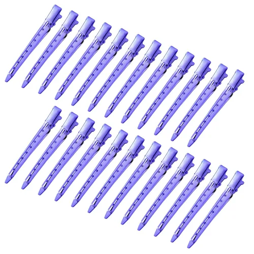 Vista 12 de 24 Paquetes de Pinzas Pico de Pato, Bantoye 2.75 Pulgadas Pinzas de Cocodrilo Rizadoras de Metal Antioxidante con Agujeros para Peinado del Cabello