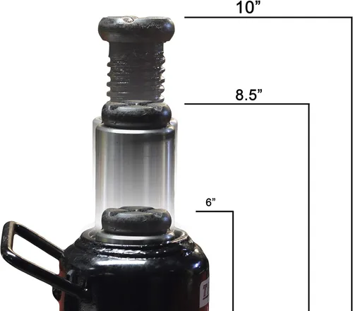 Vista 3 de AME INTL Gato de botella hidráulica/aire de 20 toneladas, perfil bajo, negro (14461)