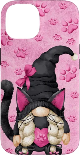 Vista 4 de Black Cat Halloween Gnome Decor Cute Pattern for Cat Mom Case for iPhone 17