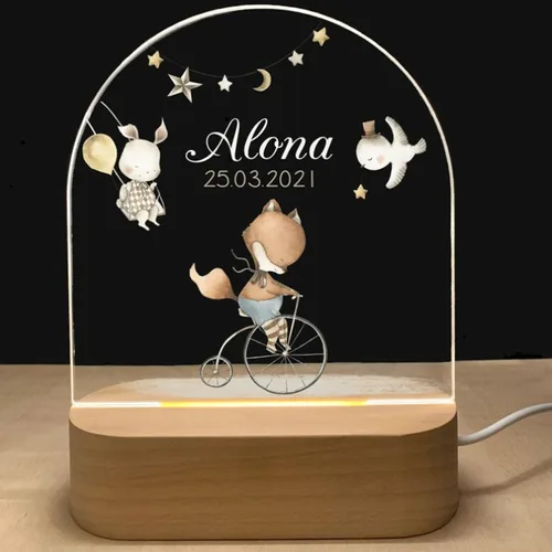 Vista 25 de Luz nocturna personalizada para bebés y niños, regalos personalizados con nombre, regalos de bautizo para niñas/niños, lámpara nocturna regulable
