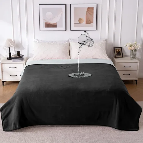 Vista 9 de QiyI Manta Impermeable para Cama Sofá Sillón, Pequeña Lavable Reversible y Reutilizable Manta Decorativa para Mascotas Perro Gato, Cubierta de Sofá