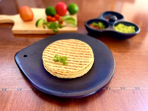 Vista 2 de Comal de arcilla Chamba para tortillas, 10 pulgadas, colombiano, hecho a mano, sin esmaltar, plancha, calentador de tortillas
