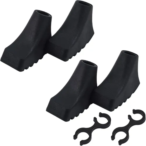 Vista 8 de Juego de puntas de bastón de trekking – Protectores de puntas de repuesto para bastones – Cestas de nieve y barro