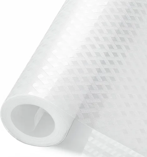 Vista 9 de Revestimiento para refrigerador, revestimientos impermeables para estantes y cajones para gabinete de cocina, tapete para baño debajo del fregadero