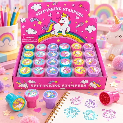 Vista 2 de Tiny Mills - 24 sellos de unicornio para niños