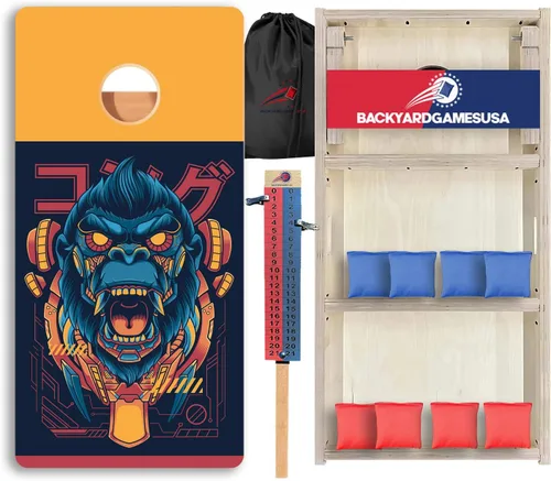 Vista 24 de CornholeGamesUSA Pro - Juego de tablas de Cornhole Fabricado en Estados Unidos Abedul báltico 3/4 Sin rebote Patas triples gruesas Dos