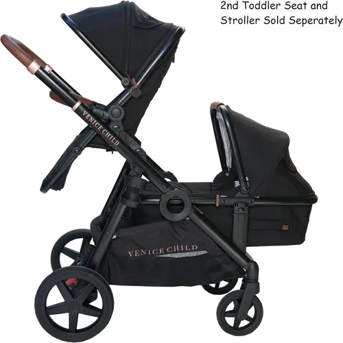 Vista 3 de Venice Child Maverick - Cazo infantil para cochecito individual a doble (no incluido) con bolsillo lateral para teléfono celular y toldo protector