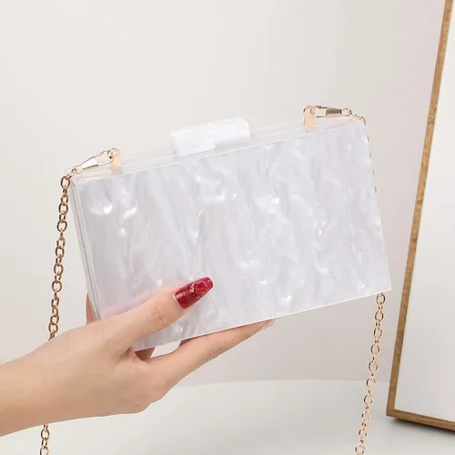 Vista 2 de LETODE Bolsos de mano de acrílico, bolso de plexiglás para mujer