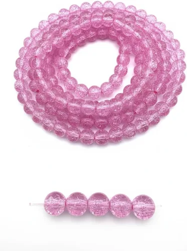 Vista 80 de DandS ltd Cuentas de cristal agrietadas para la fabricación de joyas, champán, pulseras vibrantes de bricolaje, collares, aretes, suministros