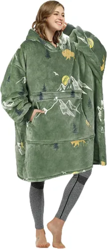 Vista 37 de Catalonia Sudadera con Capucha Manta Extragrande, Cómoda Sudadera Sherpa Usable, Regalo para Ella
