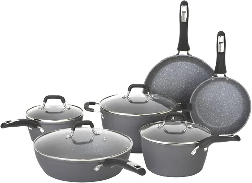 Vista 6 de Bialetti Impact Textured - Sartén antiadherente apta para horno, 12 pulgadas, color gris
