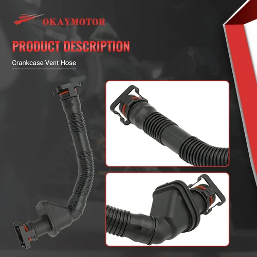 Vista 4 de OKAY MOTOR Manguera de ventilación del cárter para BMW 535i 135i 335i xDrive Z4 3.0L 11157553949 11 15 7 553 949