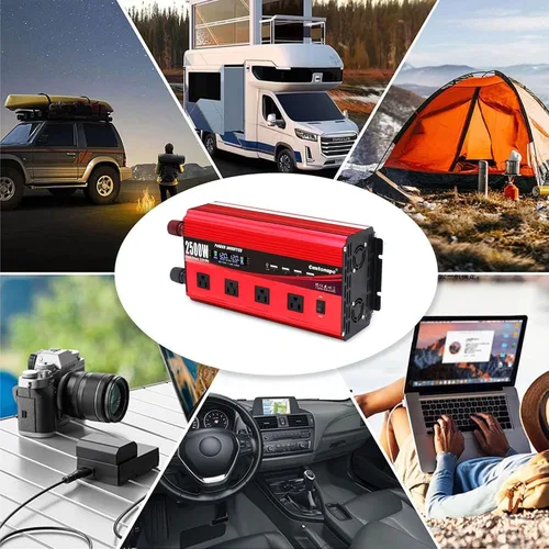 Vista 7 de Cantonape 2500W Power Inverter 12V to 110V/120V DC to AC with LCD Display