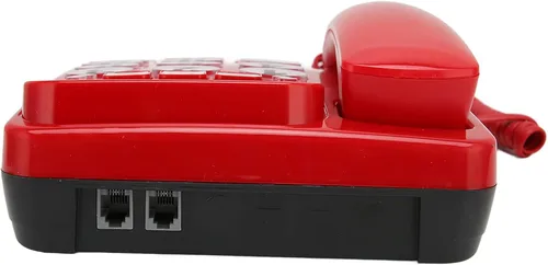 Vista 6 de Teléfono fijo con cable, teléfono con memoria fotográfica de marcación de manos, teléfono de escritorio amplificado para personas mayores