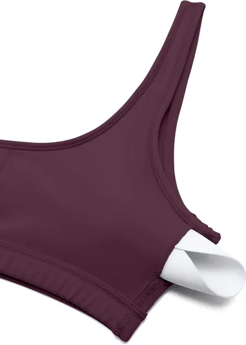 Vista 5 de CRZ YOGA Butterluxe - Mini brasier para mujer, cuello redondo, de bajo impacto, sin varillas, brasier deportivo con relleno para yoga y entrenamiento