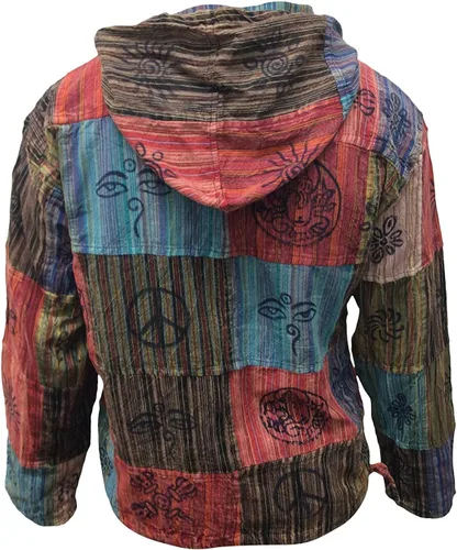 Vista 3 de Sudadera con capucha para hombre con estampado de rayas
