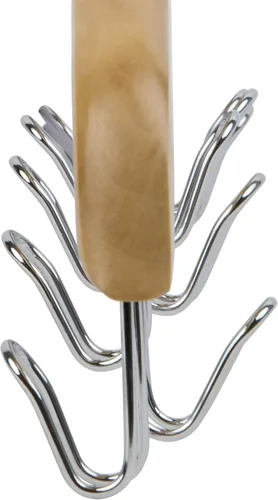 Vista 3 de Richards Homewares - Percha de madera para corbata y cinturón, capacidad para hasta 12, natural