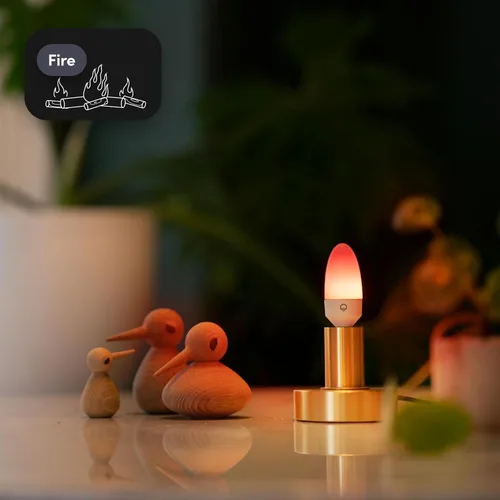 Vista 5 de LIFX Bombilla LED inteligente E12 color de vela Wi-Fi, policromo, regulable multizona, sin necesidad de concentrador, aplicación y control de voz