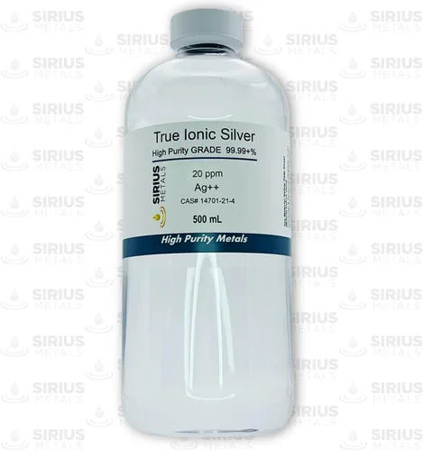 Vista 2 de True Ionic"Coloidal" Silver (20ppm) - 16.9 fl oz en botella de plástico transparente sin BPA