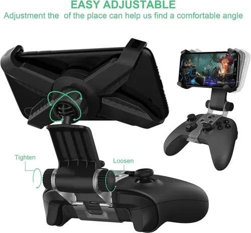 Vista 4 de Dobe - Clip de juego móvil para Xbox One con soporte de teléfono ajustable compatible con Xbox One SXSeries SXXbox One