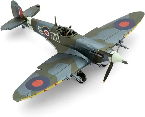 Vista 7 de Fascinations Metal Earth Supermarine Spitfire Color 3D Kit de modelo de metal con pinzas