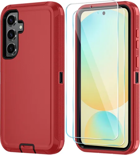 Vista 21 de ONOLA Funda para teléfono Samsung Galaxy S24 FE con protector de pantalla HD, funda para teléfono de servicio pesado resistente a golpes y caídas