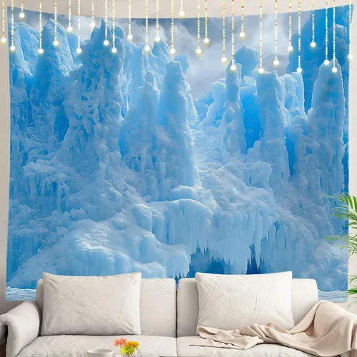 Vista 95 de Shrahala Tapiz de pared de hojas de arce otoñal, hojas rojas llameantes, fondo negro, tapiz grande para colgar en la pared, tapiz decorativo