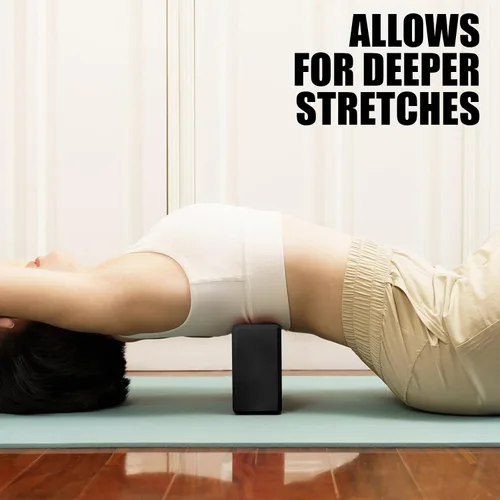 Vista 7 de 2 bloques de yoga, bloques de espuma de 9 x 6 x 3 pulgadas, accesorios de yoga para pilates, estiramiento y meditación, bloques de ejercicio ligeros