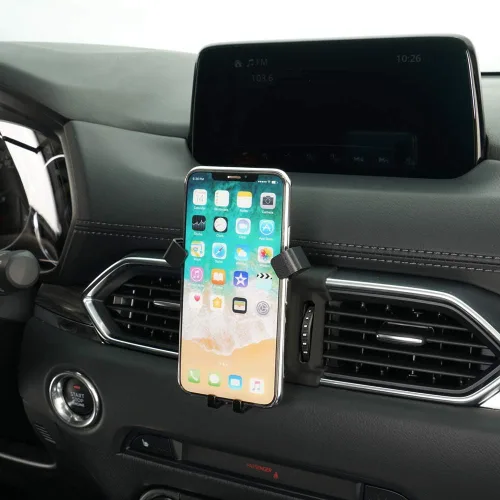 Vista 2 de Beerte Soporte para teléfono compatible con Mazda CX-5 2017 2018 2019 2020 2021, ventilación de aire ajustable, soporte de teléfono celular