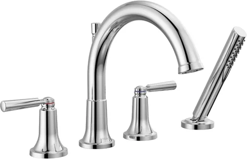 Vista 6 de Delta Saylor T4735-CZ - Grifo de bañera con ducha de mano, bronce champán T4735-CZ (válvula no incluida)