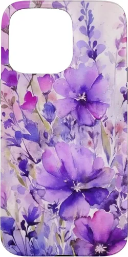Vista 31 de Purple Lavender Flower Watercolor for Women & Girls Case for iPhone 17