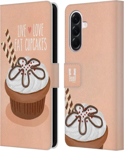 Vista 280 de Head Case Designs Assortment Cupcakes Happiness Leather Wallet Case Compatible with Samsung Galaxy A07 4G Surtido
