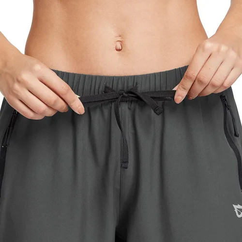 Vista 4 de baleaf Women's Lightweight Capri Jogger Hiking Shorts Running Capri Pants Quick Dry UPF 50+ Zipper Pockets
