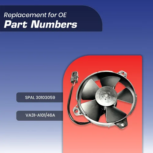 Vista 2 de Spal 30103059 - Ventilador extractor de 5.2 pulgadas, 12 voltios, hoja recta, alto rendimiento, 342 cfm, VA31-A101/46A, conector sellado