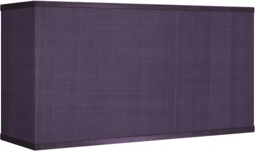 Vista 7 de Pantalla rectangular para lámpara (premontada) seda sintética texturizada roja grande de 17 pulgadas de ancho x 8 pulgadas de profundidad x 10