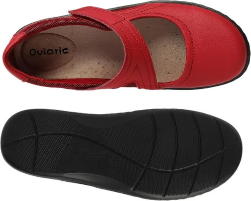 Vista 8 de Oviaric Zapatos planos clásicos y cómodos Mary Jane para mujer, zapatos de vestir casuales a la moda, bonitos zapatos de vestir con puntera cerrada
