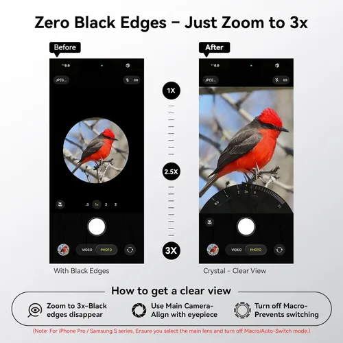 Vista 4 de APEXEL Adaptador de Teléfono para Telescopio, Adaptador de Foto Binocular para Android e iPhone, Soporte de Montaje de Teléfono para Telescopio