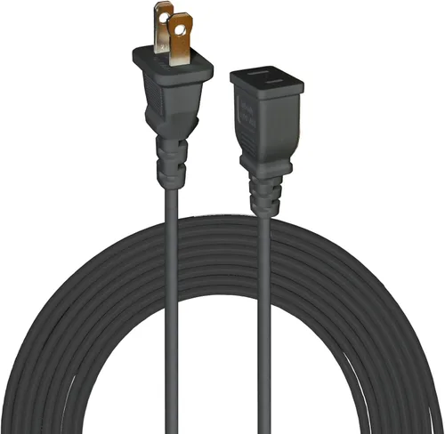 Vista 10 de Right Angel - Cable de extensión delgado negro de 4 pies 5A 125V